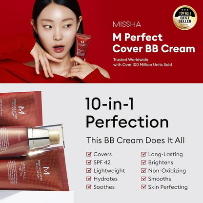[MISSHA Official] M Perfect Cover BB Cream SPF 42 Pa+++(50Ml)